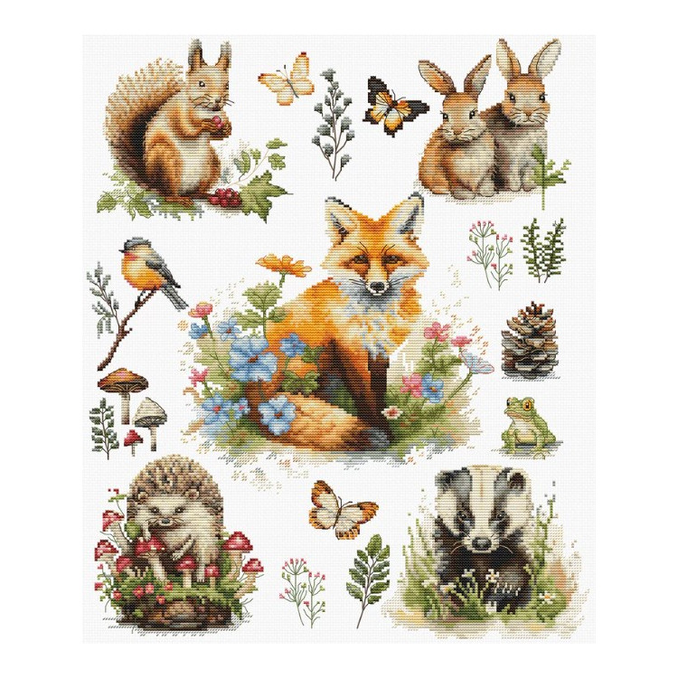 (image for) Forest Animals Counted Cross Stitch Kit